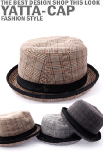 hat-16360양복체크 포크파이도매가격은 매장으로문의바랍니다.
